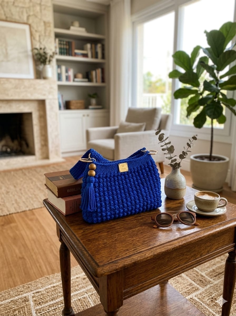Bolsa Azul Royal Ponto Pipoca · ambiente