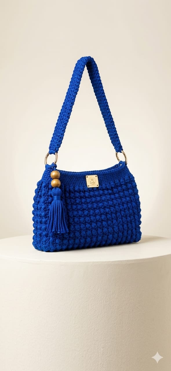 Bolsa Azul Royal Ponto Pipoca
