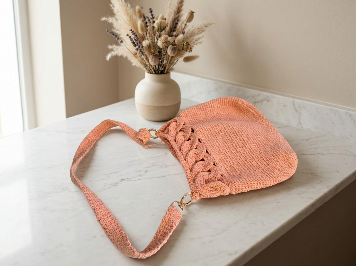 Bolsa Pêssego com Alça Longa